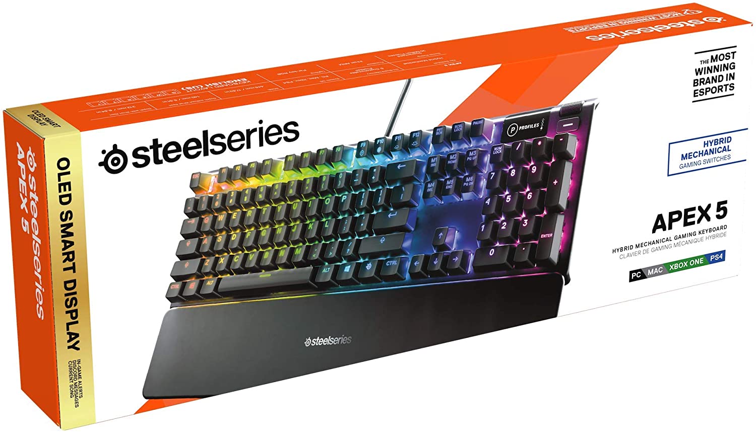 STEELSERIES 64532 APEX 5 (HYBRID MECHANICAL SWITCH) GAMING KEYBOARD-KEYBOARD-Makotek Computers
