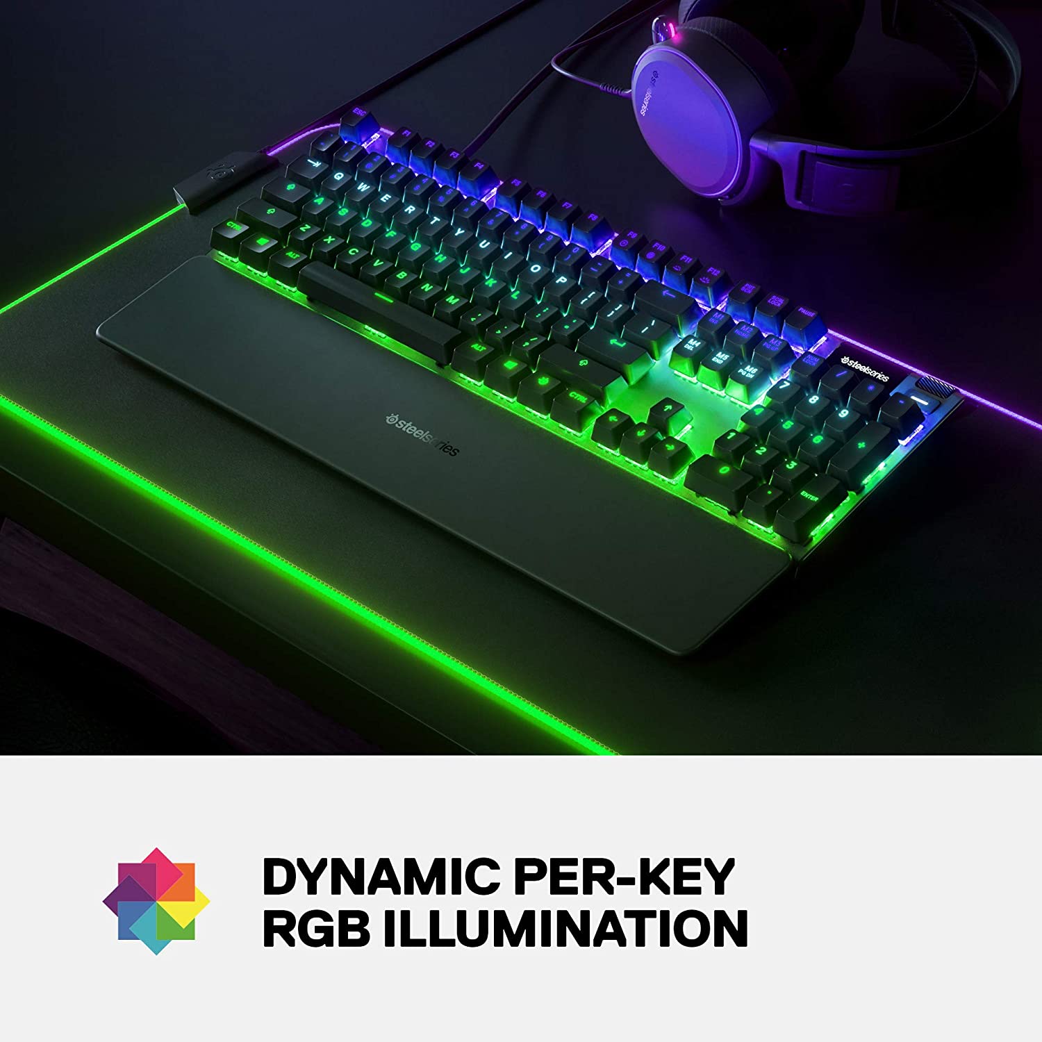 STEELSERIES 64626 APEX PRO SWITCH MECHANICAL GAMING KEYBOARD-KEYBOARD-Makotek Computers