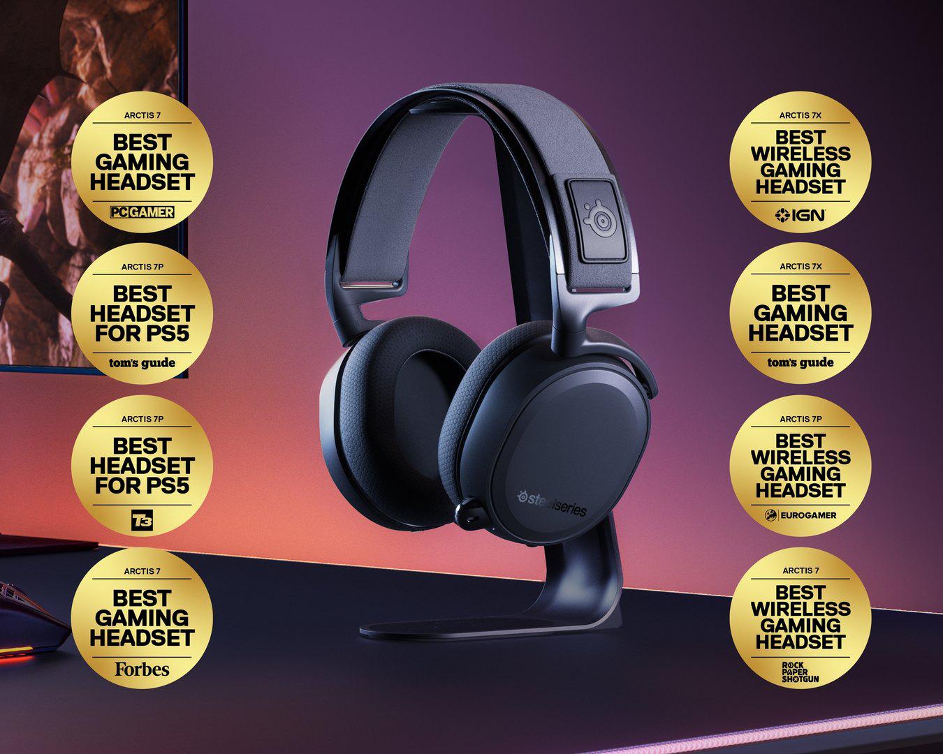 STEELSERIES ARCTIS 7 PLUS BLACK RGB GAMING HEADSET-HEADSET-Makotek Computers