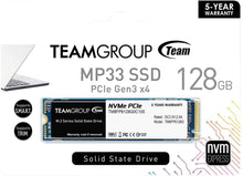 Load image into Gallery viewer, TEAMGROUP MP33 M.2-2280 128GB NVME PCIe GEN3 SSD-SOLID STATE DRIVE-Makotek Computers
