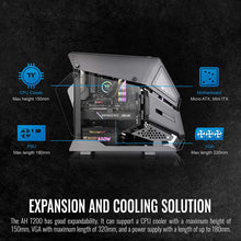 Load image into Gallery viewer, THERMALTAKE AH T200 BLACK MICRO AXT CHASSIS TG WINDOW MICRO AXT CHASSIS PC CASE-PC CASE-Makotek Computers
