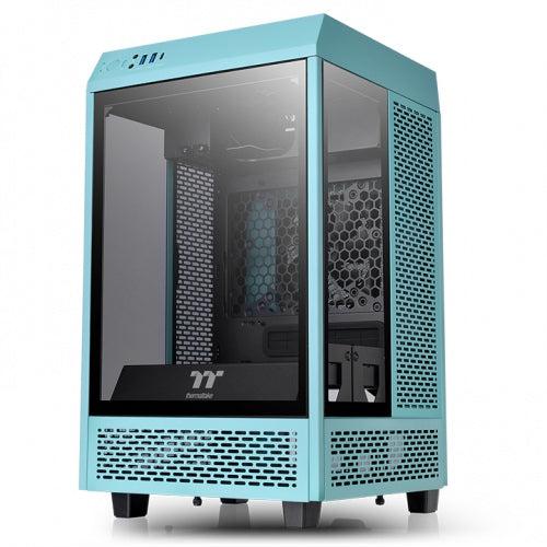 THERMALTAKE THE TOWER 100 TURQUOISE MINI-ITX CHASSIS VERTICAL SUPER TOWER CHASSIS PC CASE-PC CASE-Makotek Computers