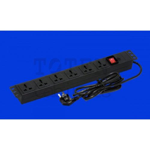 TOTEN PD.0601.9000 6-OUTLET ALL-USAGE PDU POWER DISTRIBUTION UNIT-ACCESSORIES-Makotek Computers