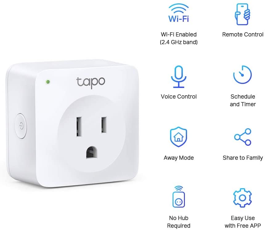 TP-LINK TAPO P100 MINI SMART WI-FI SOCKET-SMART PLUG-Makotek Computers