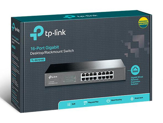 TP-LINK TL-SG1016D 16-PORT UNMANAGED GIGABIT DESKTOP SWITCH-SWITCH-Makotek Computers