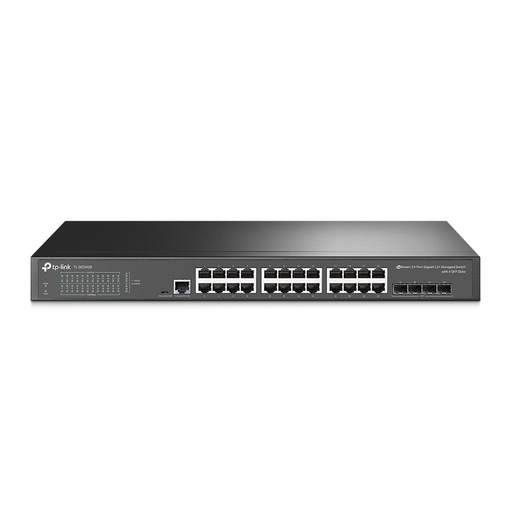 TP-LINK TL-SG3428 JETSTREAM 24-PORT GIGABIT L2+ WITH 4 SFP SLOTS MANAGED SWITCH-SWITCH-Makotek Computers