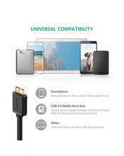 Load image into Gallery viewer, UGREEN US130/10840 USB 3.0 A MALE TO MICRO B MALE 0.5M CABLE-CABLE-Makotek Computers
