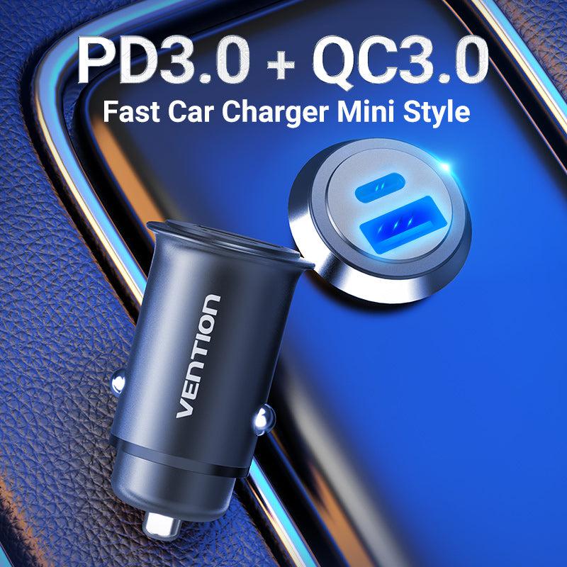 VENTION DUAL USB CAR CHARGER MINI STYLE-ACCESSORIES-Makotek Computers