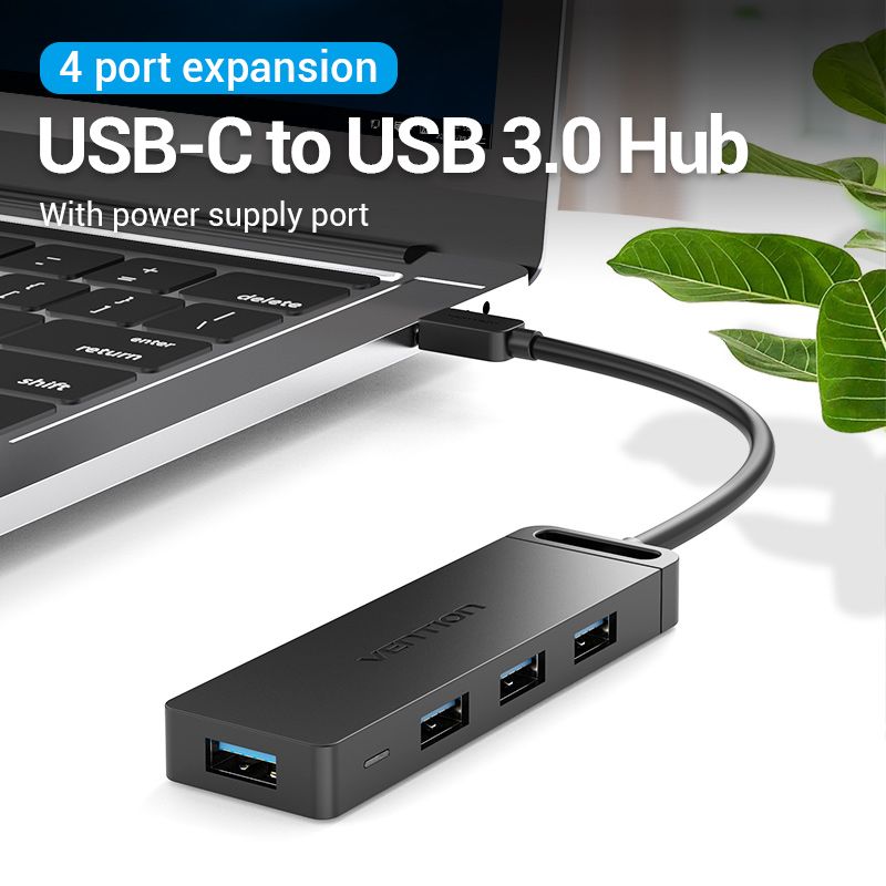 VENTION TYPE-C TO 4-PORT 0.5M USB 3.0 HUB-CABLE-Makotek Computers