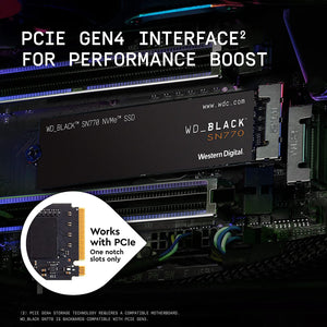 WESTERN DIGITAL BLACK 500GB SN770 INTERNAL GAMING GEN4 PCIE M.2 2280 NVME SSD-SOLID STATE DRIVE-Makotek Computers