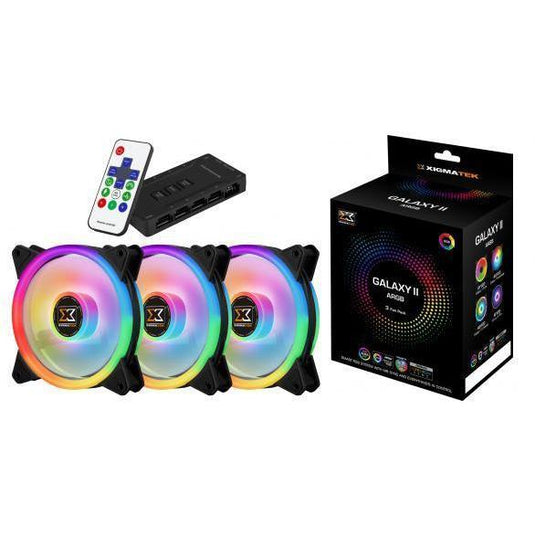 XIGMATEK RGB GALAXY 3 in 1 FANS-FANS-Makotek Computers